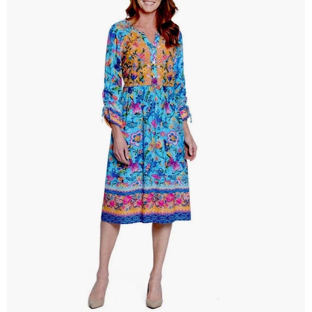 John Mark Patchwork Floral Dress 3X Embroidered Garden Forest Fairy Grunge Boho